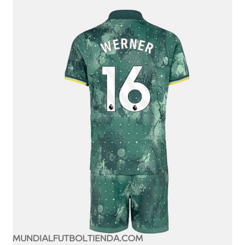 Camiseta Tottenham Hotspur Timo Werner #16 Tercera Equipación Replica 2024-25 para niños mangas cortas (+ Pantalones cortos)